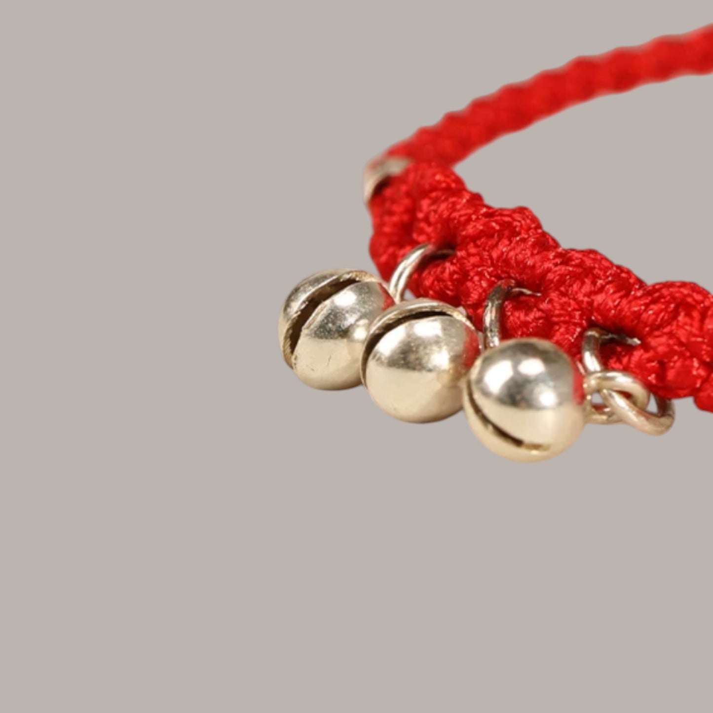 s925 Sterling Silver Bell Red String Anklet Lucky Fortune Bead