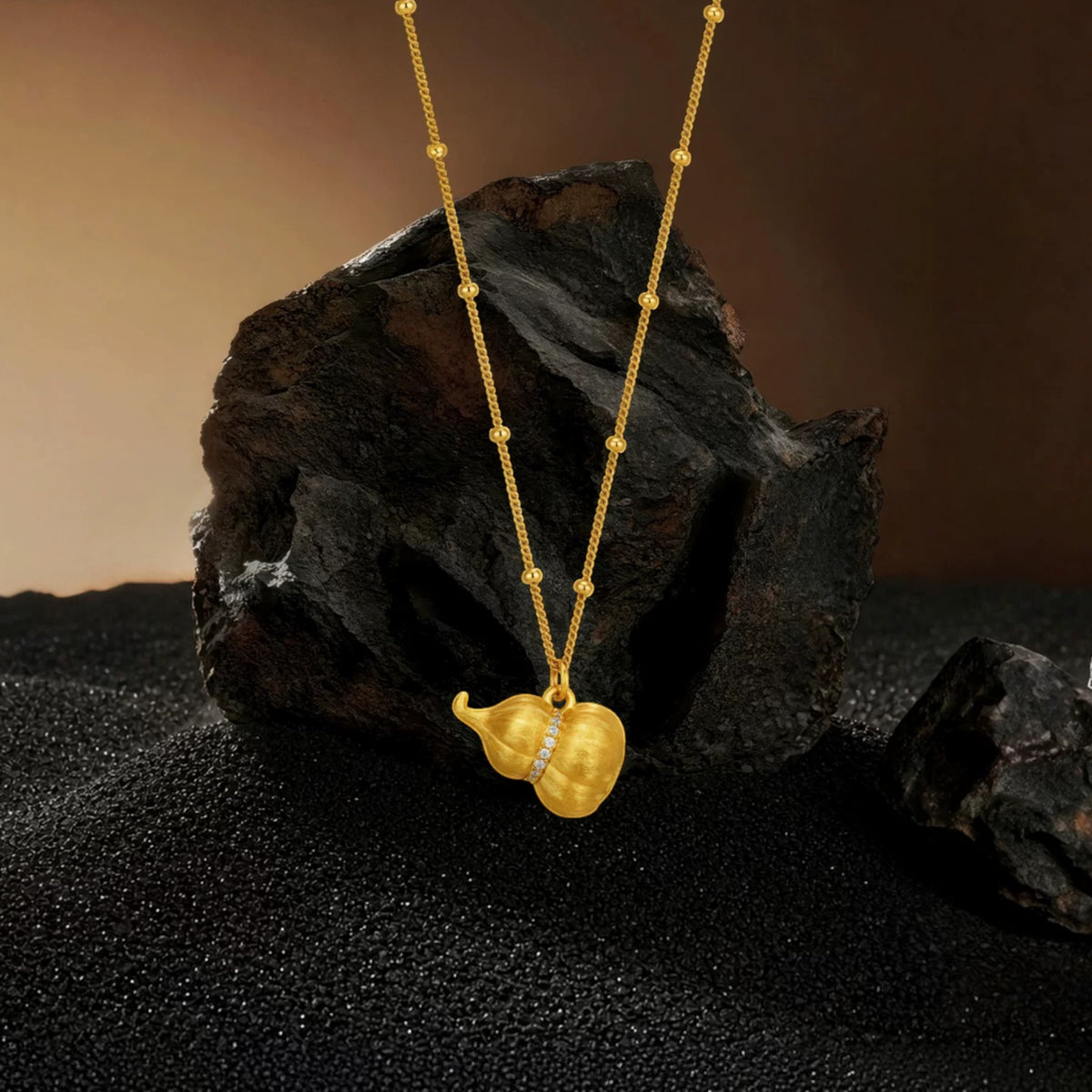 S925 Sterling Silver Lucky Blessing Gourd Necklace