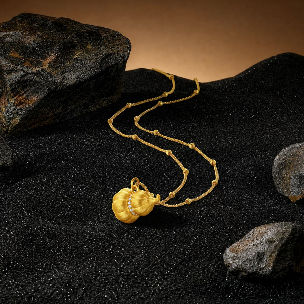 S925 Sterling Silver Lucky Blessing Gourd Necklace