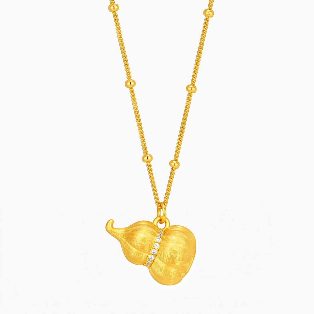 S925 Sterling Silver Lucky Blessing Gourd Necklace
