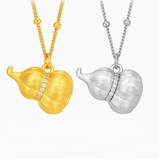 S925 Sterling Silver Lucky Blessing Gourd Necklace