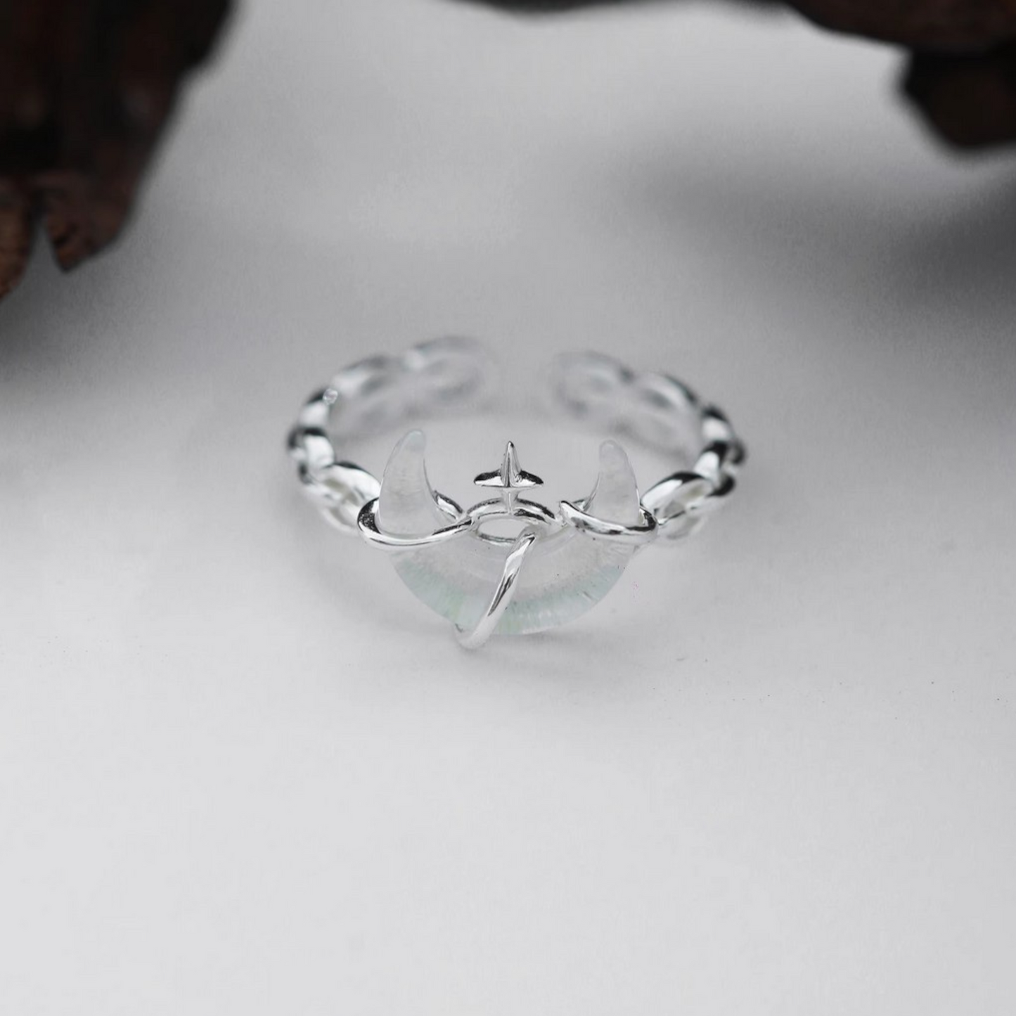 s925 Sterling Silver Minimalist Moon Ring