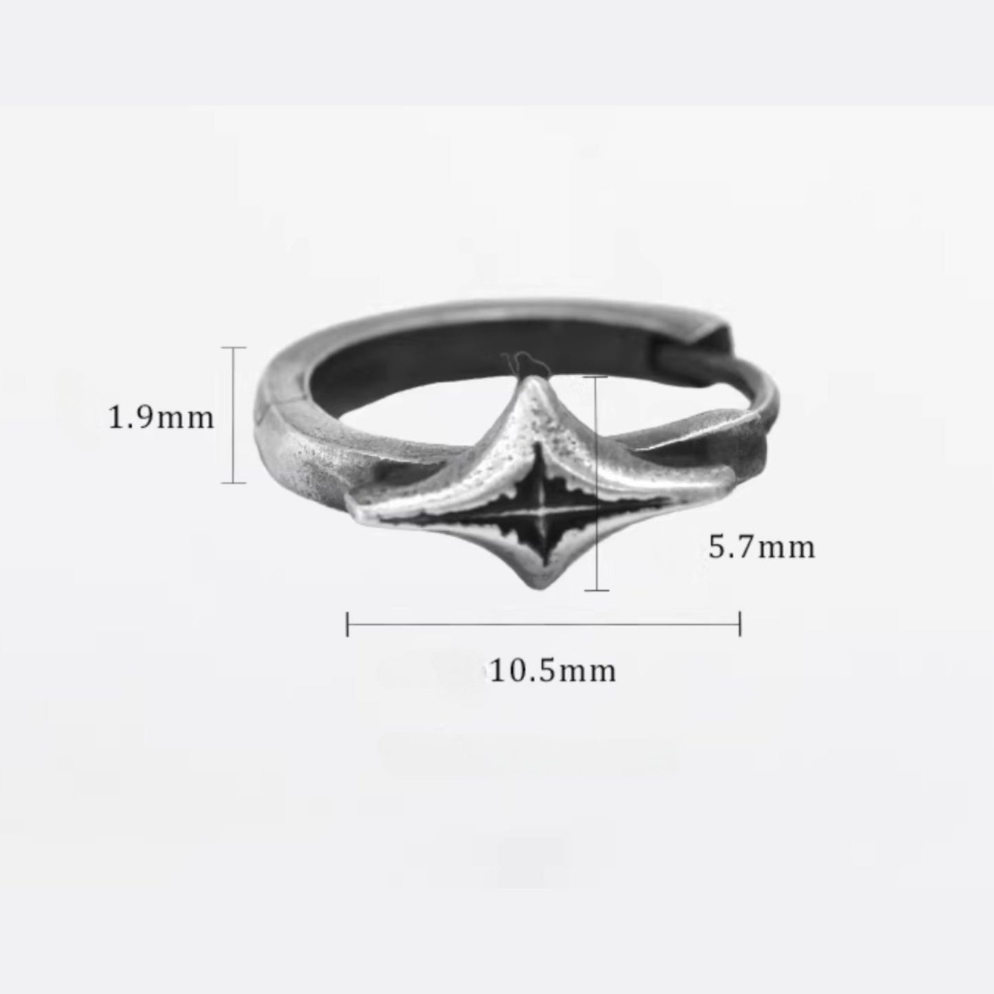 999 Fine Silver Handmade Vintage Starlight Star Style Unisex Hoop Earrings