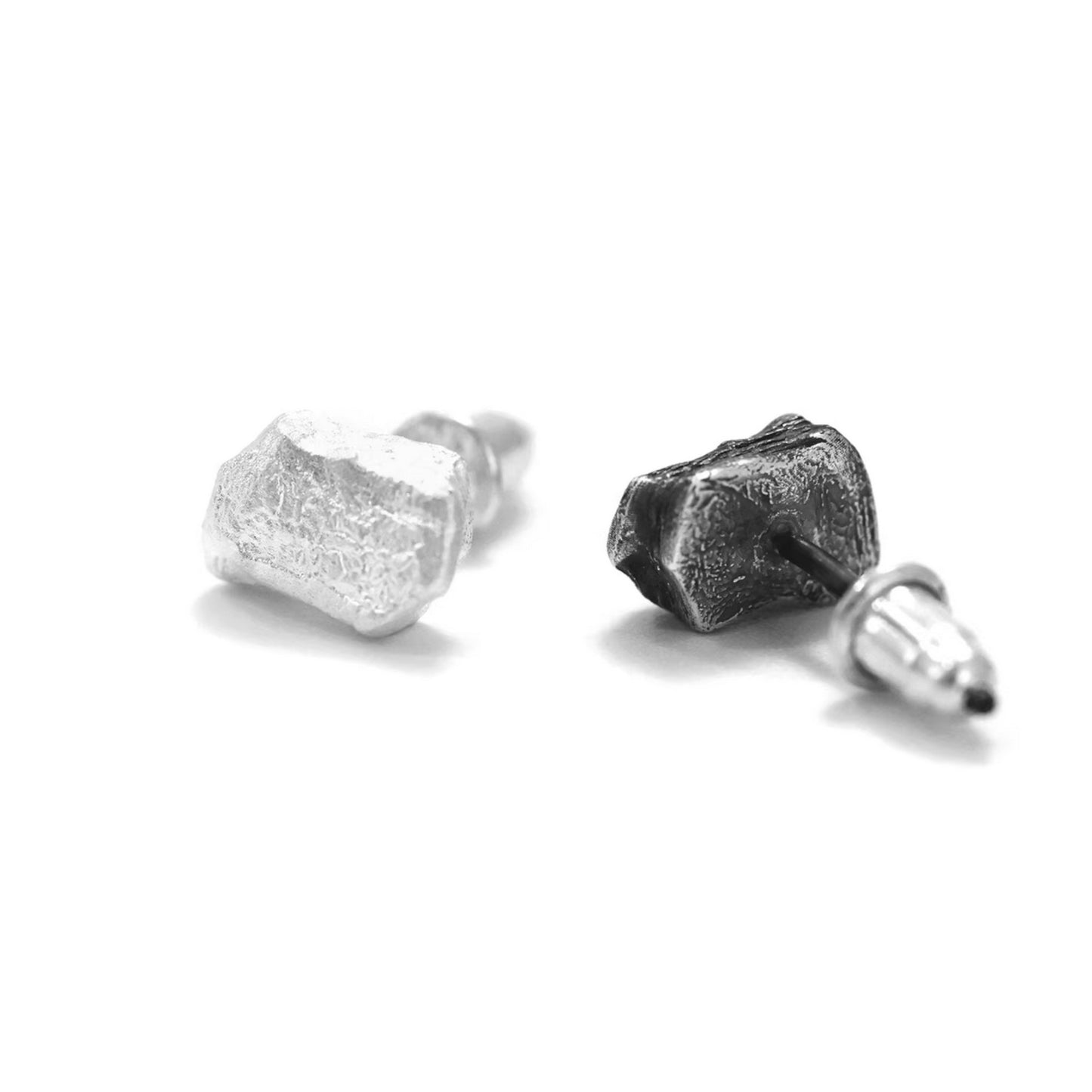 S999 Fine Silver Vintage Minimal Minimalist Men Women Stud Earrings