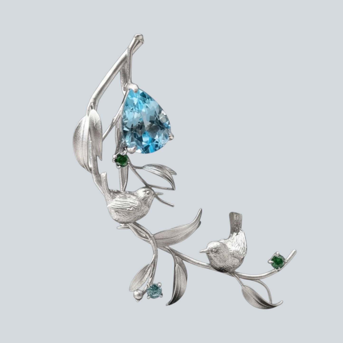 s925 Sterling Silver Bird Duo Purpose Brooch and Pendant