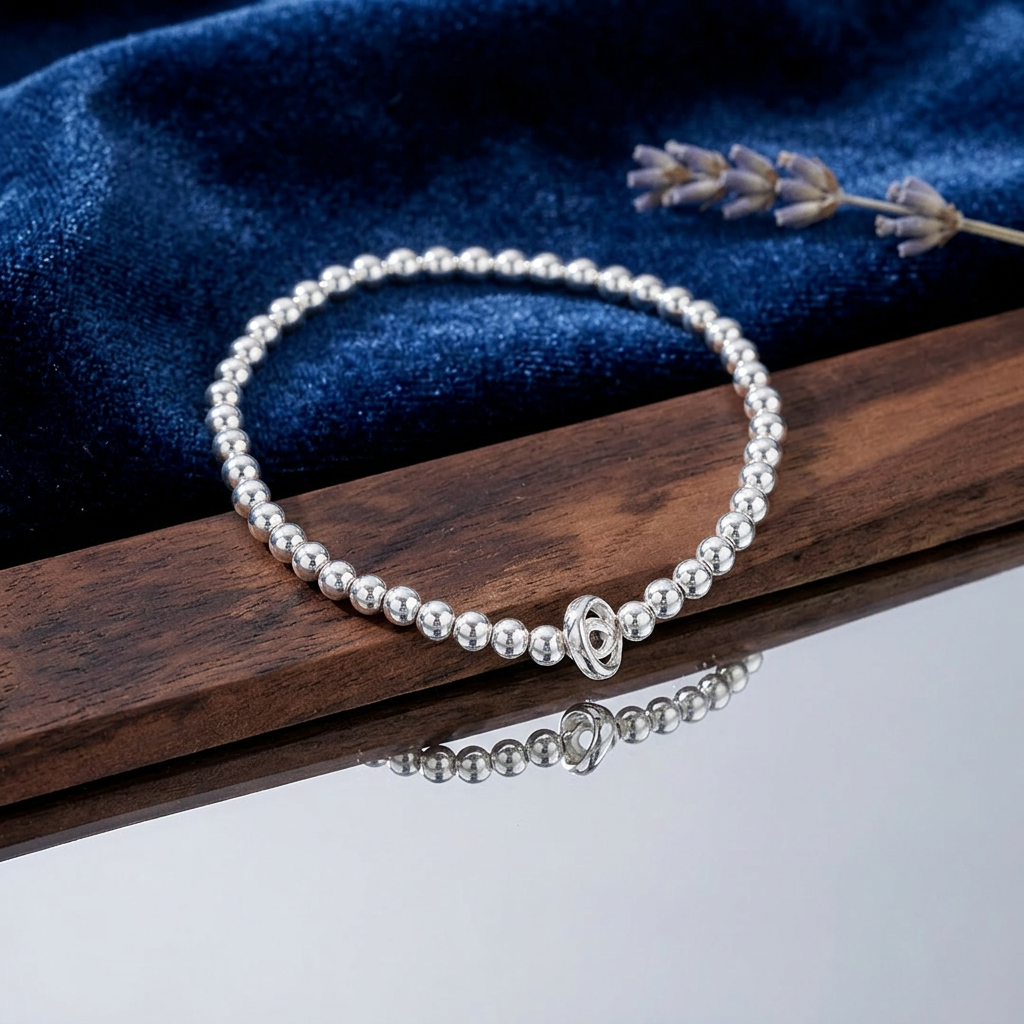 s925 Sterling Silver Minimal Beads Lucky Good Fortune Koi fish Bracelet