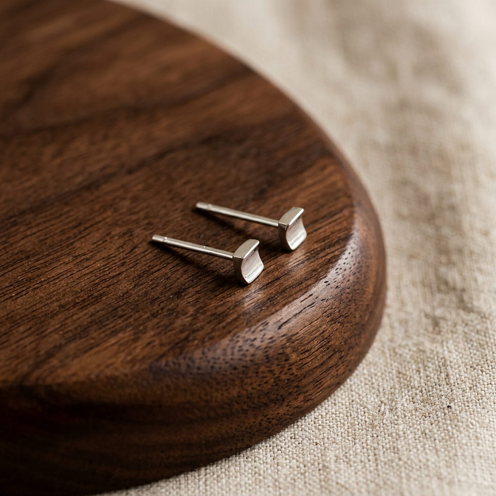 s925 Sterling Silver Mini Minimal Unisex Stud Earrings