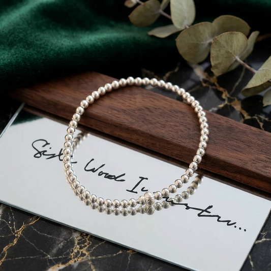 999 Fine Silver Lucky Gourd Charm Beads Minimal Style Bracelet