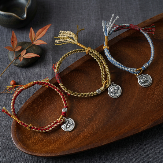 999 Fine Silver Chinese Zodiac Dragon Charm Bracelet