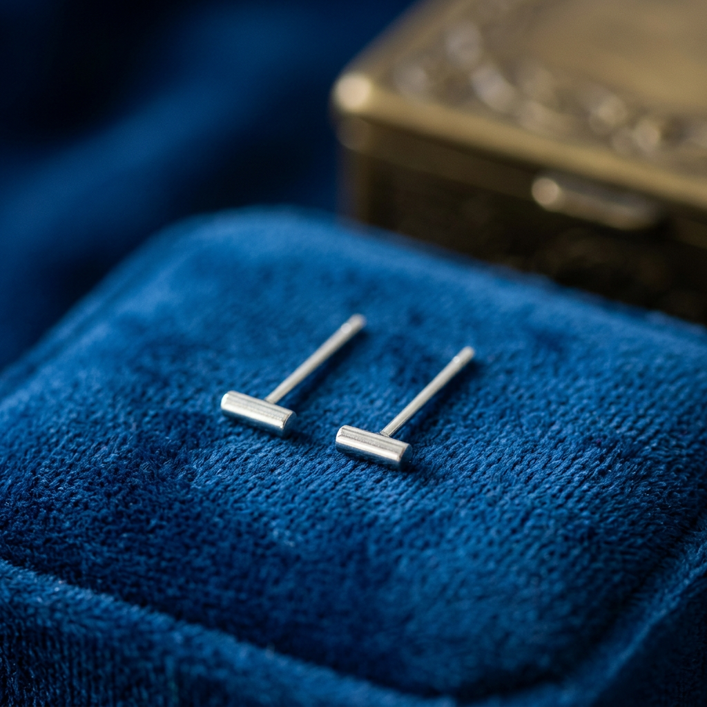 s925 Sterling Silver Mini Minimal Style Everyday Wear Stud Earrings