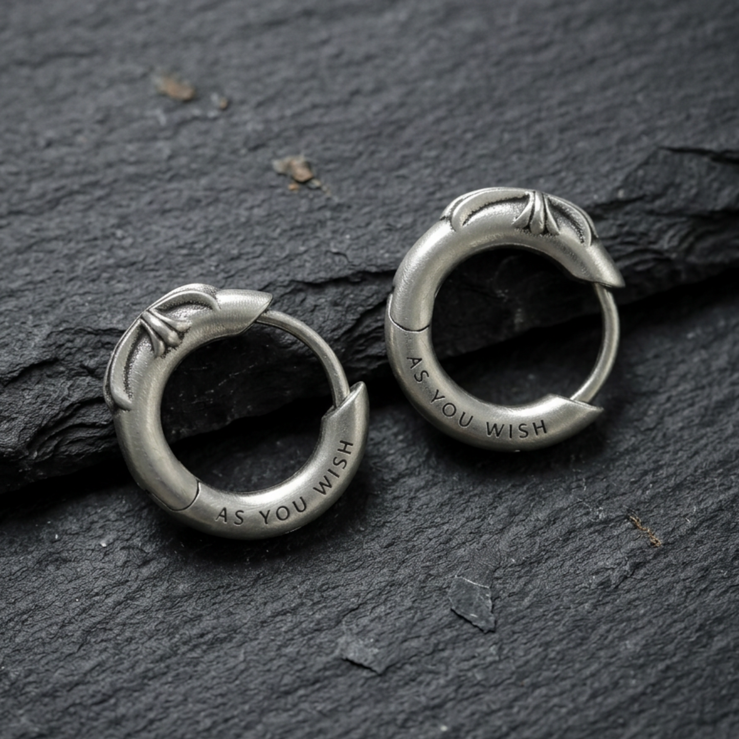 S925 Sterling Silver Solid Vintage Retro Cross Hoop Unisex Earring