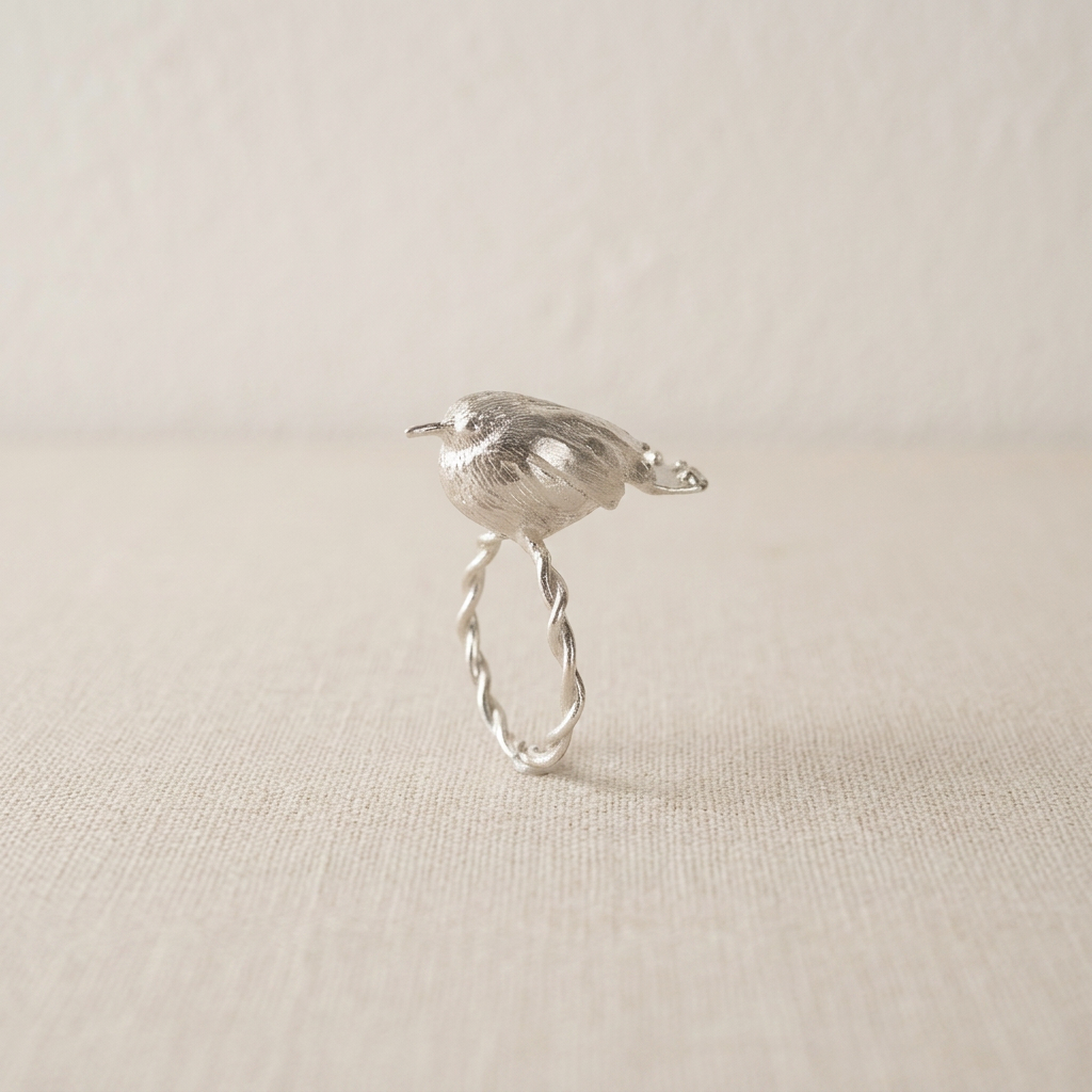 s925 Solid Sterling Silver Very Cute Bird Ring