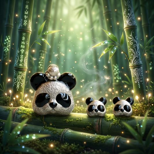 s925 Sterling Silver Enamel Panda Pendant and Earrings