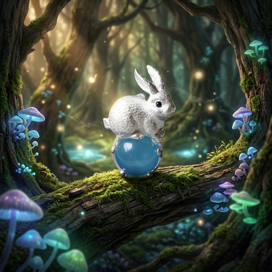 s925 Sterling Silver Cute Rabbit Bunny Pendant and Necklace