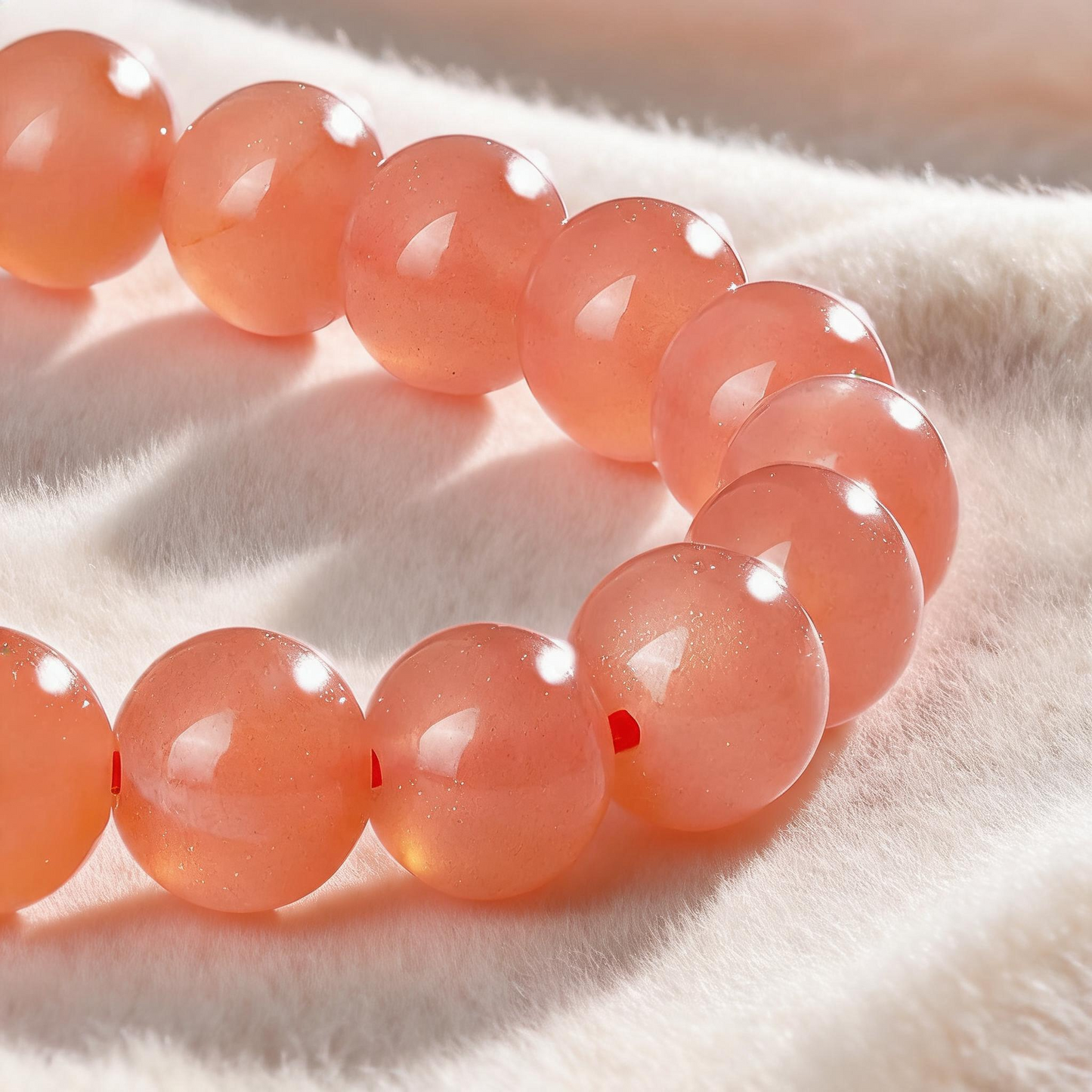 s925 Sterling Silver Lucky Pixiu Sunstone Pink Strawberry Quartz Bead Bracelet