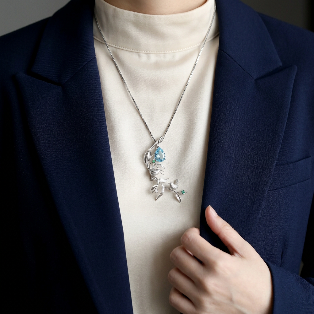 s925 Sterling Silver Bird Duo Purpose Brooch and Pendant