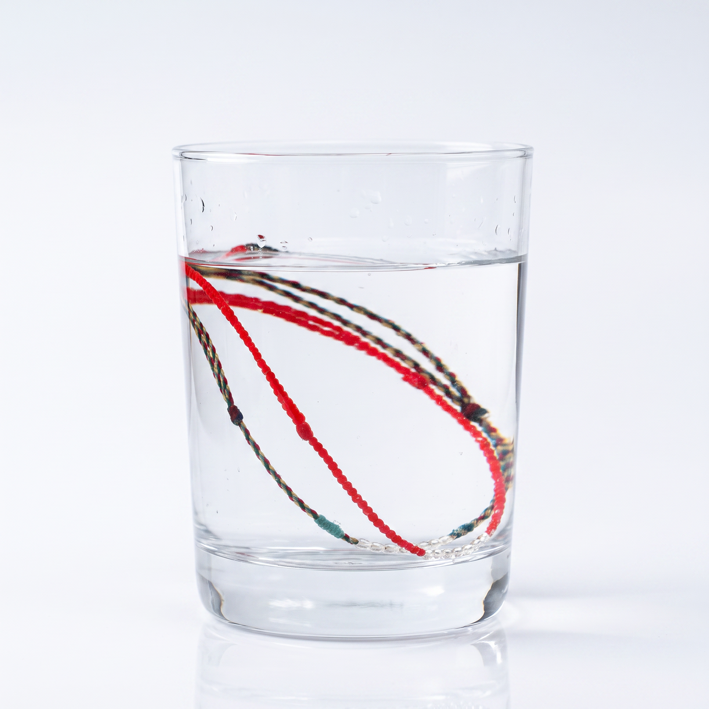 s925 Sterling Silver Rice Beads Red String Anklet Lucky Fortune Bead