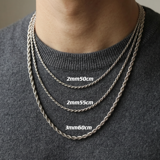 s925 Sterling Silver Vintage Retro Unisex Chain