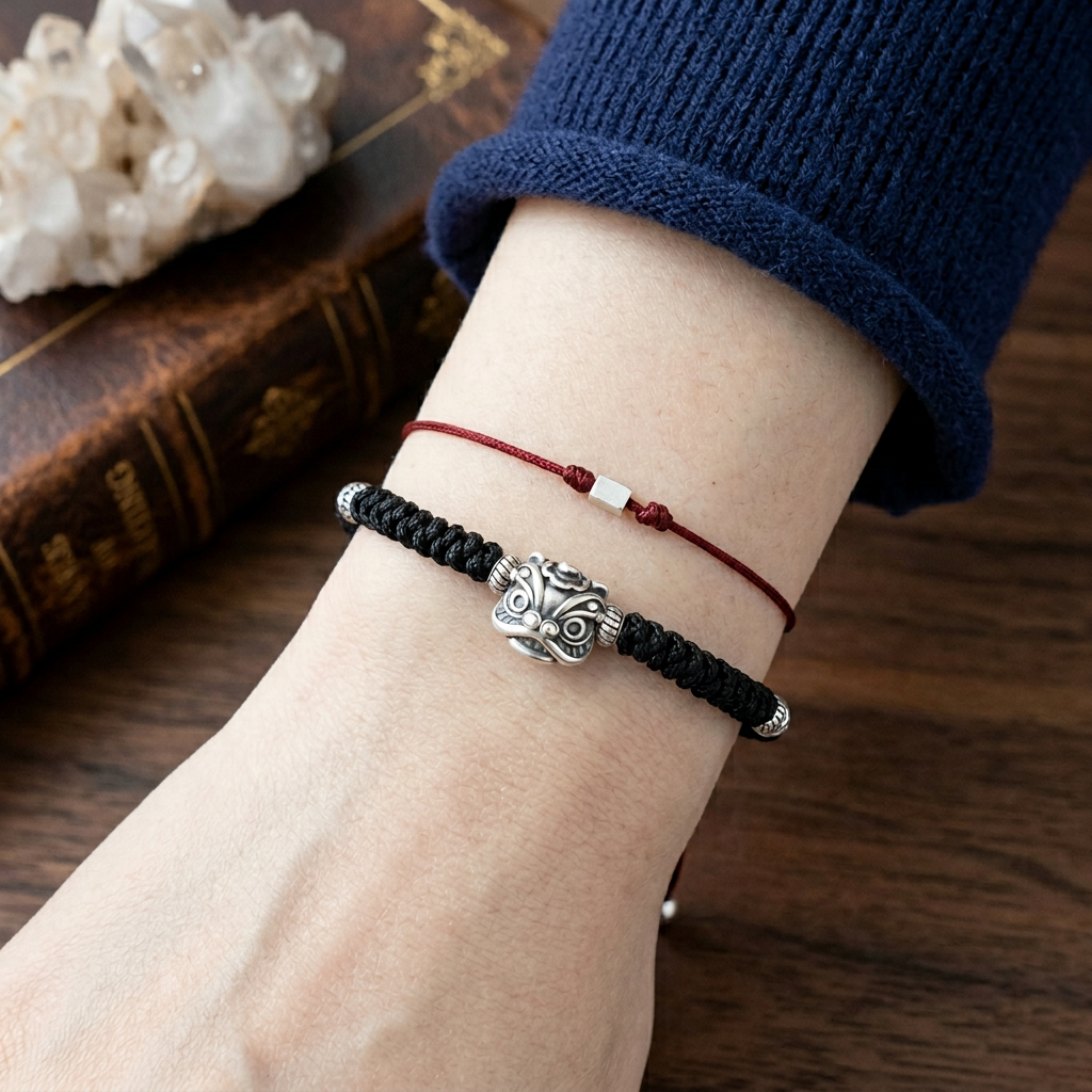 s925 Sterling Silver Mini Minimal Charm Stacking Weaving Thin Cord Bracelet Anklet