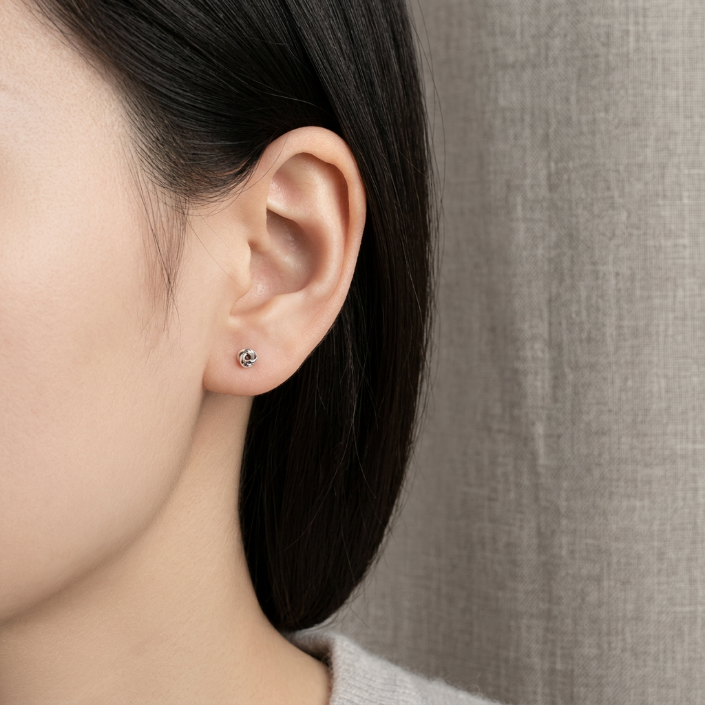 s925 Sterling Silver Mini Minimal Vintage Style Unisex Stud Earrings
