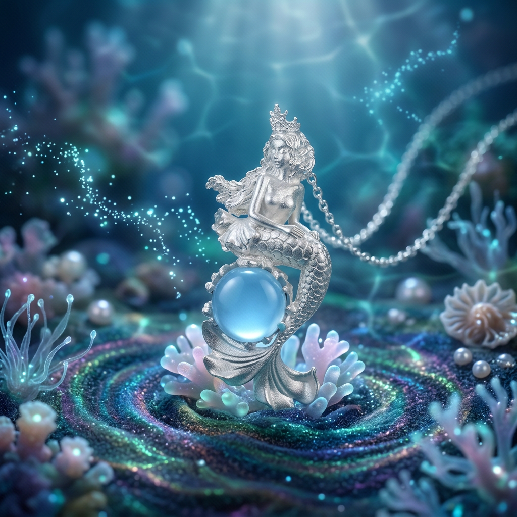 s925 Sterling Silver Fairytale Mermaid Pendant Necklace