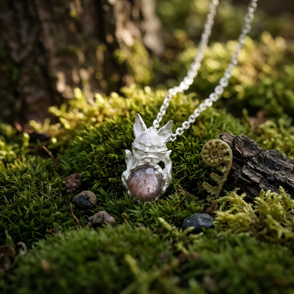 s925 Sterling Silver Nine Tailed Fox Pendant Necklace