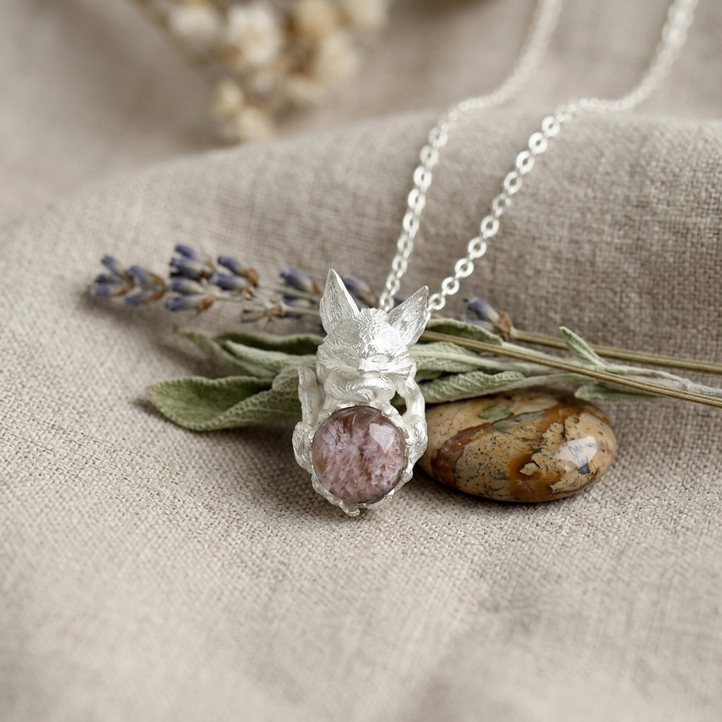 s925 Sterling Silver Nine Tailed Fox Pendant Necklace