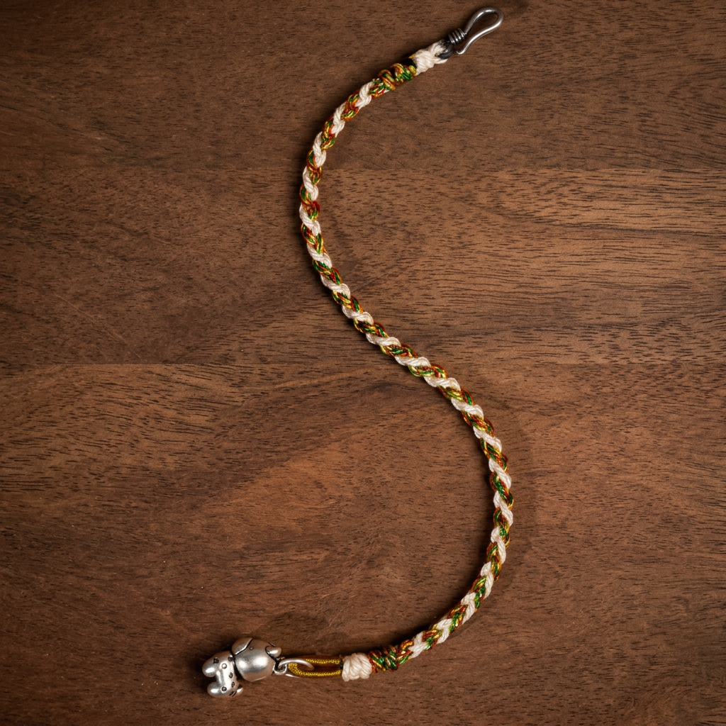 999 Fine Silver Cute Horse Charm Weaving Bracelet