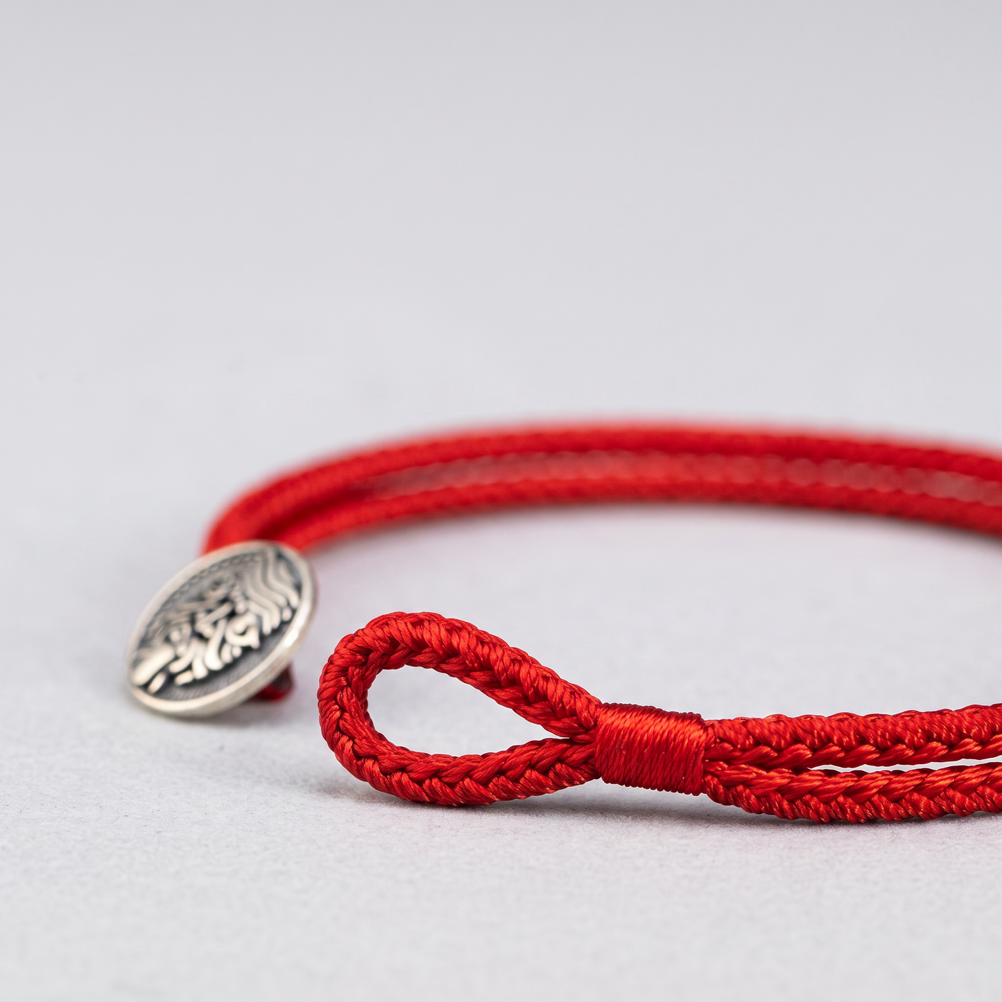 s925 Sterling Silver Charm Zaki Lhamo The Goddess of Wealth Braided Rope Bracelet Unisex