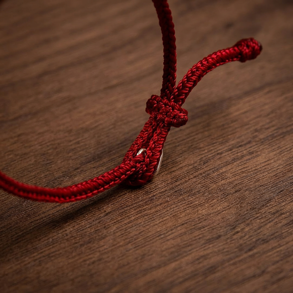 s999 s925 Sterling Silver Loop Beads Red String Bracelet Men and Women
