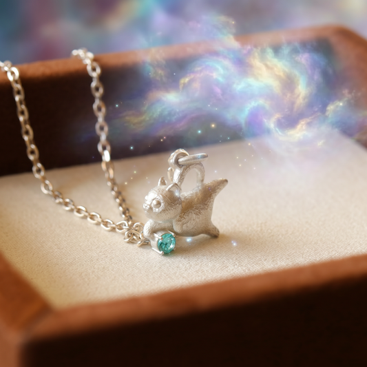 s925 Sterling Silver Cat Pendant Necklace Cute Cat