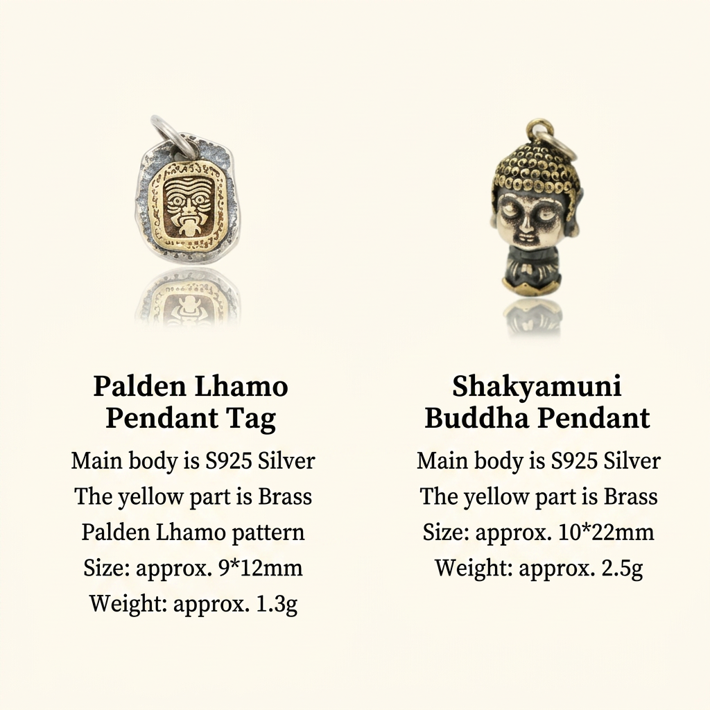 Handwoven Tibetan Style Zaki Lhamo s925 Sterling Silver Mantra Beads Ruyi Charm Bracelet