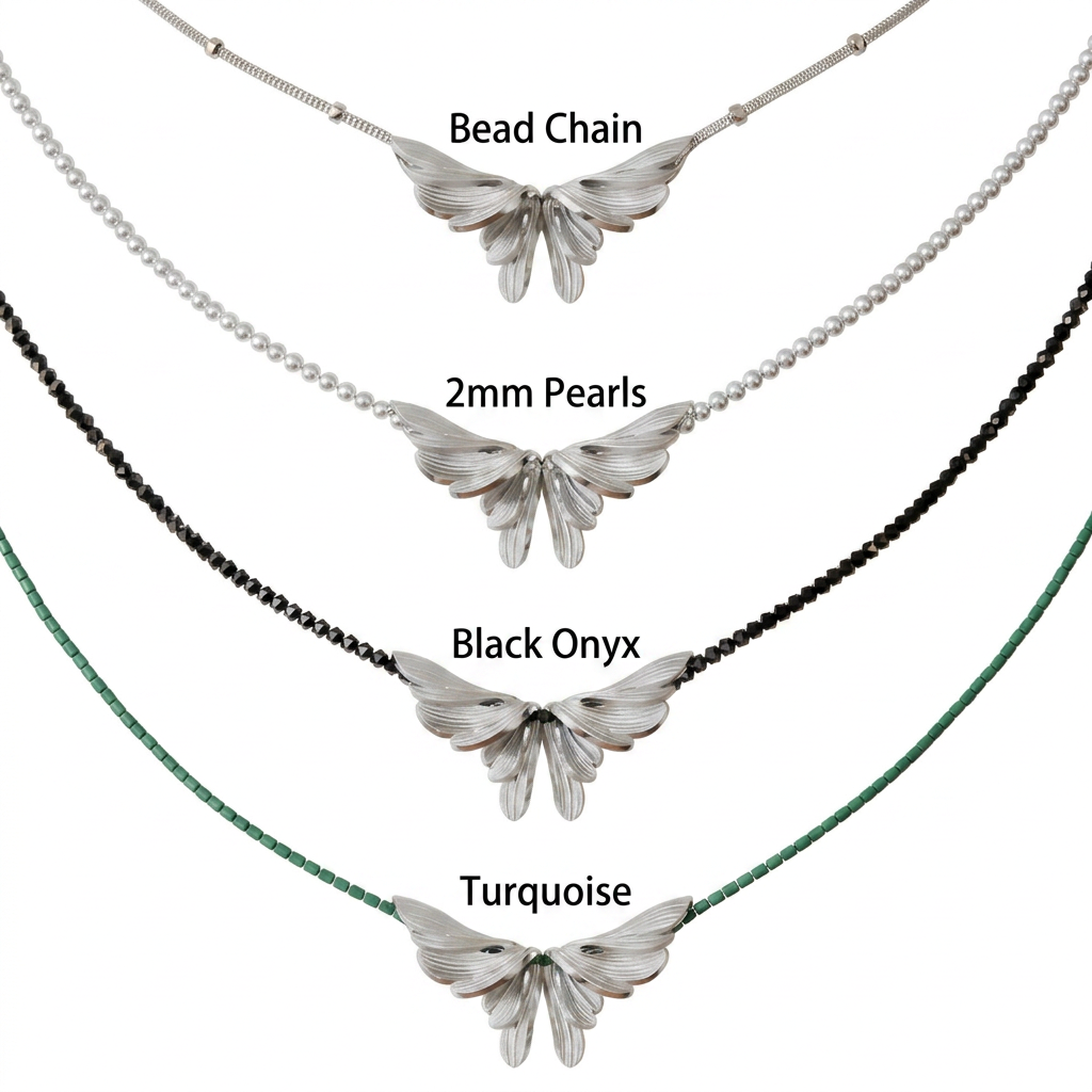 S925 Sterling Silver Butterfly Charm Pendant Necklace