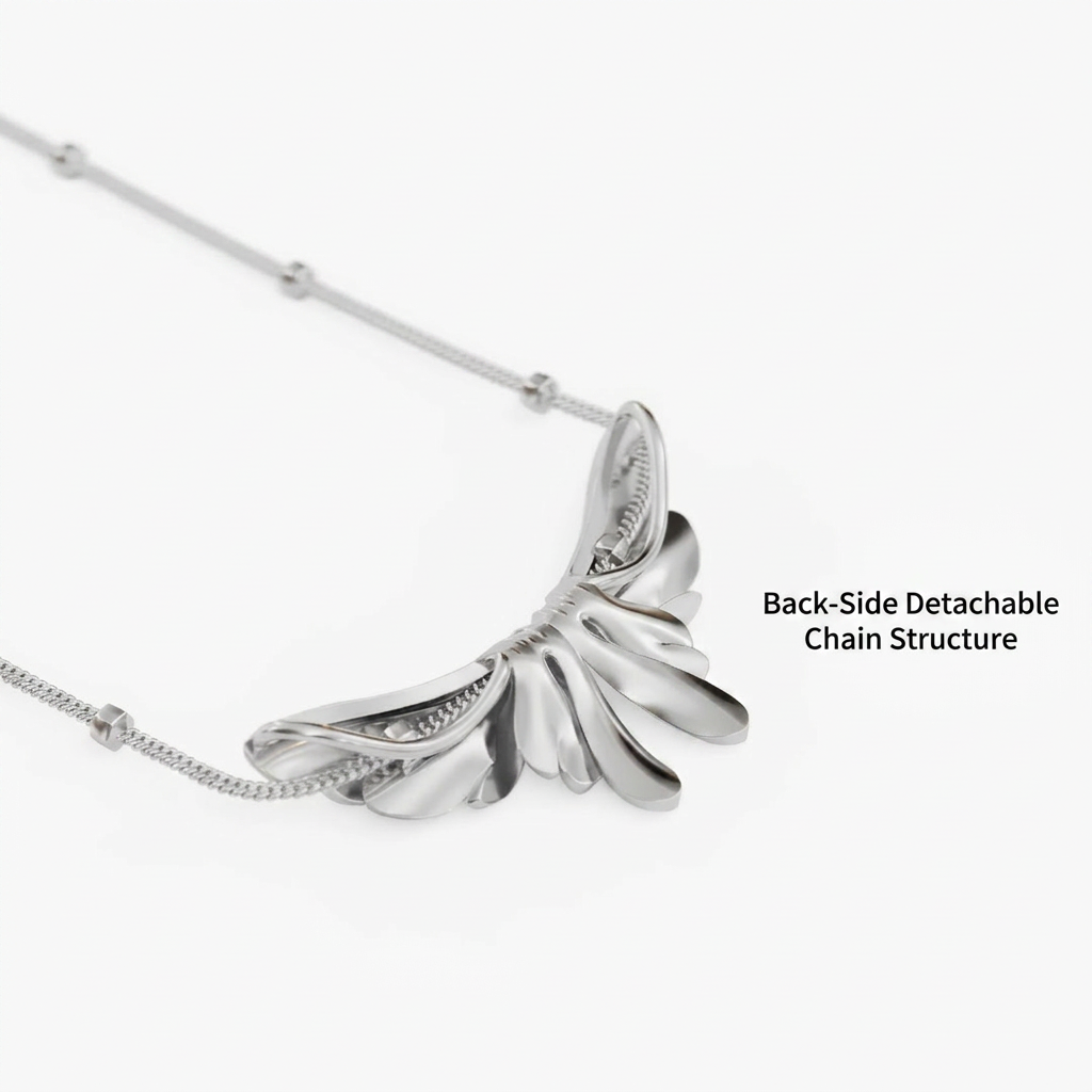S925 Sterling Silver Butterfly Charm Pendant Necklace
