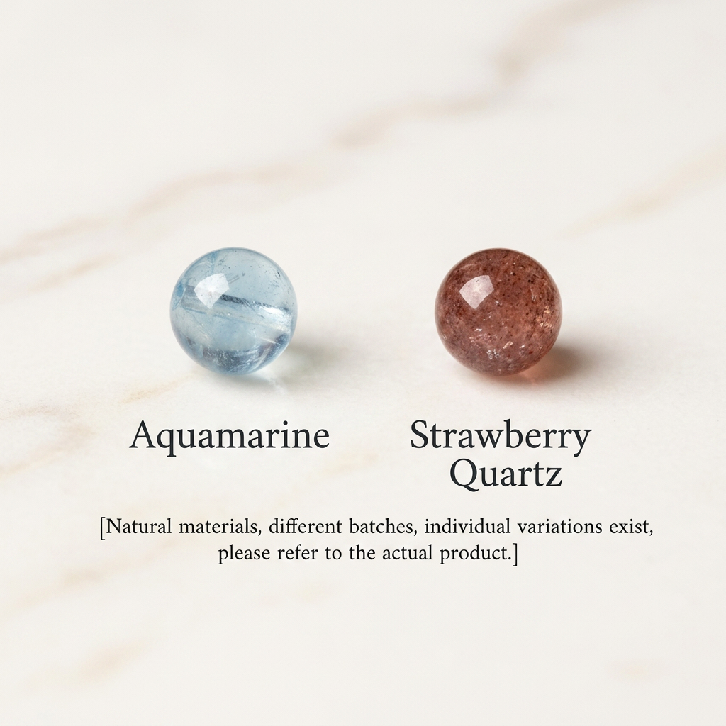s925 Sterling Silver Engraving ID Tag Charm Natural Strawberry Quartz Aquamarine Pet Adjustable Collar Cat Dog